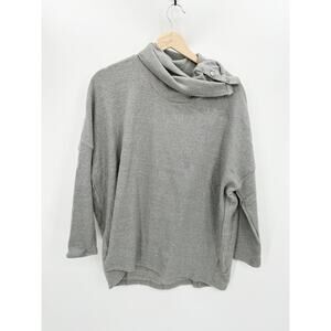 Cherish Grey Cowl Neck Long Sleeve Knit Pullover Sweater Women's Size Large L